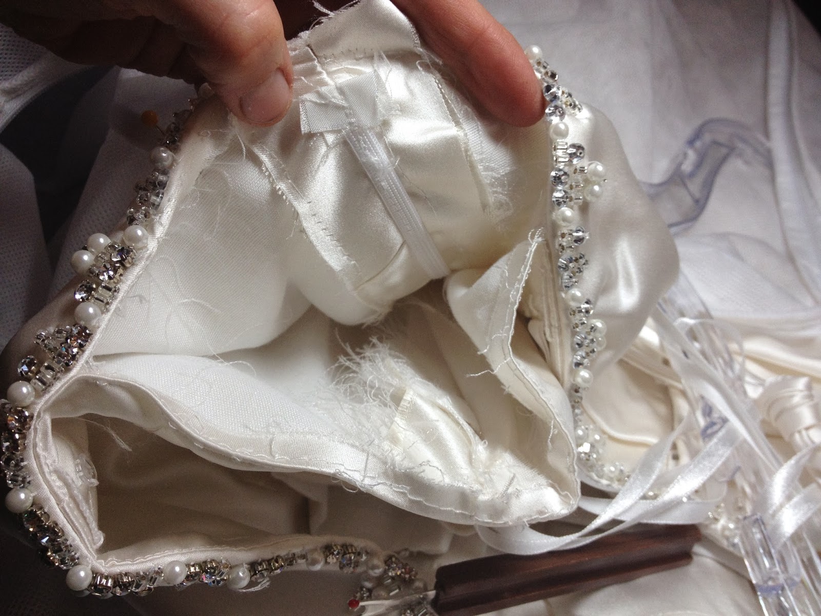 Cyber Sewing Alterations Haley's Wedding Dress, Part 1A Bodice Gape